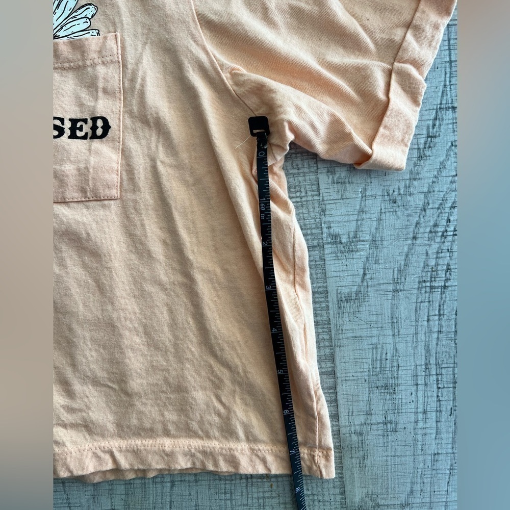 Love and Lazy Days Orange Crop Top with Daisy Details Size Large - Picture 6 of 8